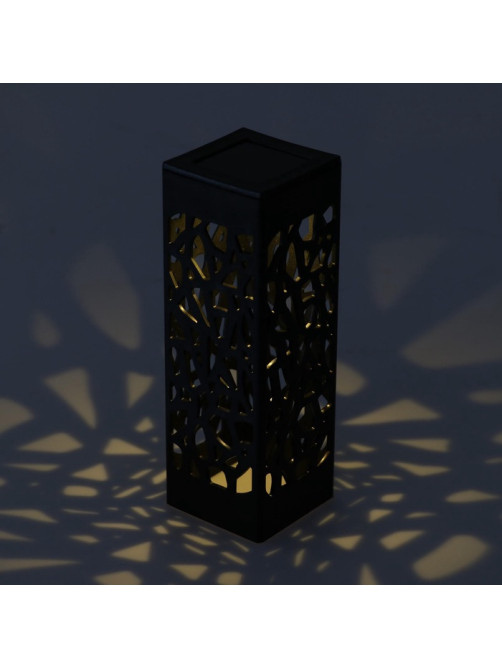 Садовый светильник «Ажурный», уличный, на солнечной батарее, 6×29×6 см, 1 LED, свечение тёплое белое