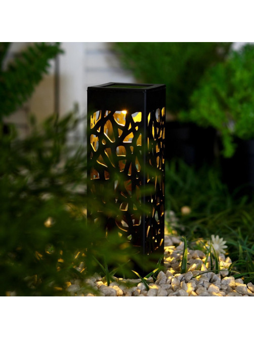 Садовый светильник «Ажурный», уличный, на солнечной батарее, 6×29×6 см, 1 LED, свечение тёплое белое