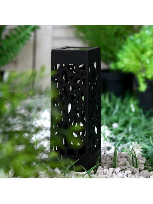 Садовый светильник «Ажурный», уличный, на солнечной батарее, 6×29×6 см, 1 LED, свечение белое