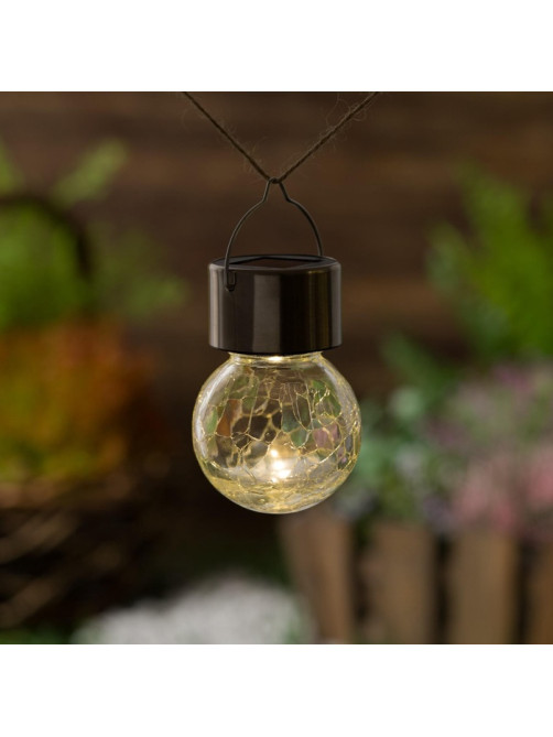 Садовый светильник «Лампочка», уличный, на солнечной батарее, 6×9 см, 1 LED, свечение тёплое белое