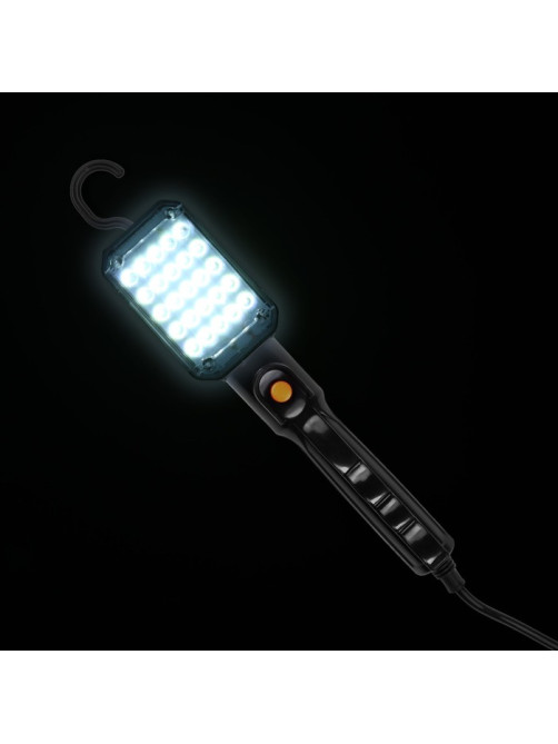 Светильник переносной светодиодный Luazon Lighting с выключателем, 12 Вт, 25 LED, 5 м, чёрный