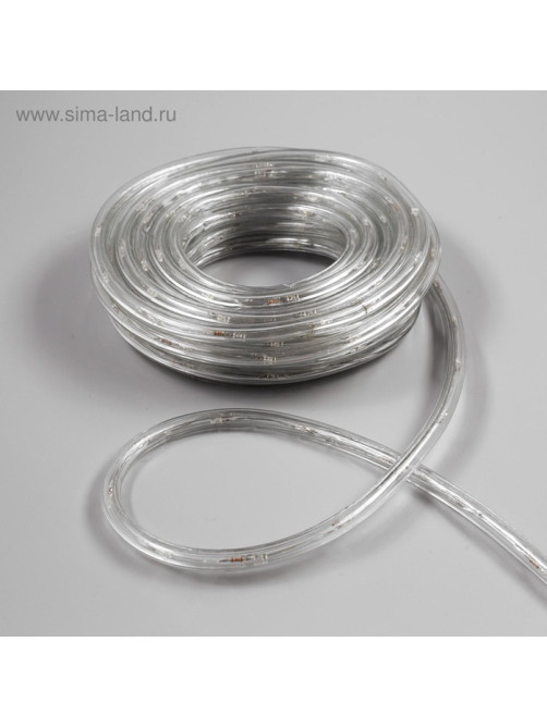 Световой шнур Luazon Lighting 10 мм, IP65, 10 м, 24 LED/м, 220 В, 8 режимов, свечение белое