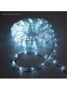 Световой шнур Luazon Lighting 10 мм, IP65, 10 м, 24 LED/м, 220 В, 8 режимов, свечение белое