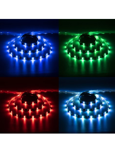 Комплект светодиодной ленты Luazon Lighting 3 м, IP65, SMD5050, 30 LED/м, USB, пульт ДУ, RGB
