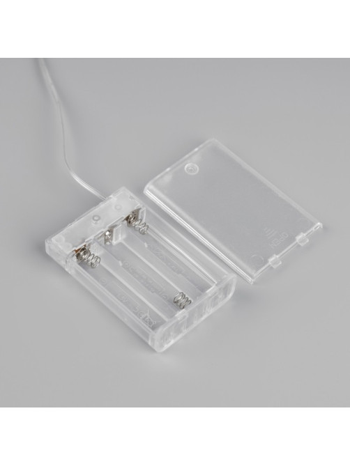 Светодиодная лента Luazon Lighting 3 м, IP20, SMD2835, 30 LED/м, 3хААА, 3000К, свечение тёплое белое