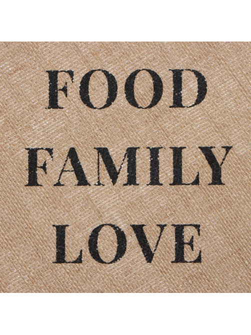 Набор салфеток «Этель» Food. Family. Love, 4 шт., d=38, джут