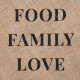 Набор салфеток «Этель» Food. Family. Love, 4 шт., d=38, джут