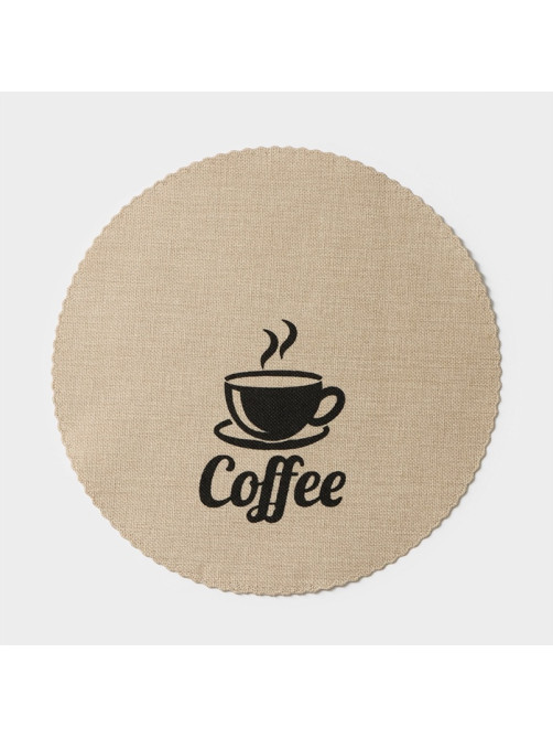 Салфетки сервировочные на стол Доляна Coffee, 4 шт., d=37 см, бежевые