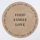 Набор салфеток «Этель» Food. Family. Love, 4 шт., d=38, джут