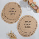 Набор салфеток «Этель» Food. Family. Love, 4 шт., d=38, джут