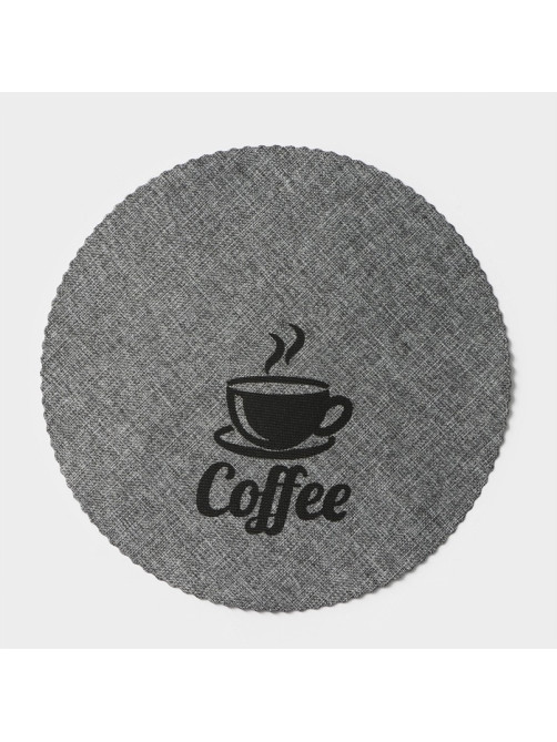 Салфетки сервировочные на стол Доляна Coffee, 4 шт., d=37 см, серые
