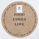 Набор салфеток «Этель» Food. Family. Love, 4 шт., d=38, джут