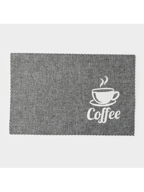 Салфетки сервировочные на стол Доляна Coffee, 4 шт., 44×29 см, серые