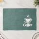 Салфетки сервировочные на стол Доляна Coffee, 4 шт., 44×29 см, бирюзовые