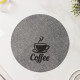 Салфетки сервировочные на стол Доляна Coffee, 4 шт., d=37 см, серые