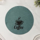 Салфетки сервировочные на стол Доляна Coffee, 4 шт., d=37 см, бирюзовые
