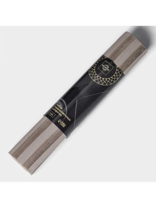 Салфетки сервировочные на стол на стол Magistro, 4 шт., 30×45 см, коричневые