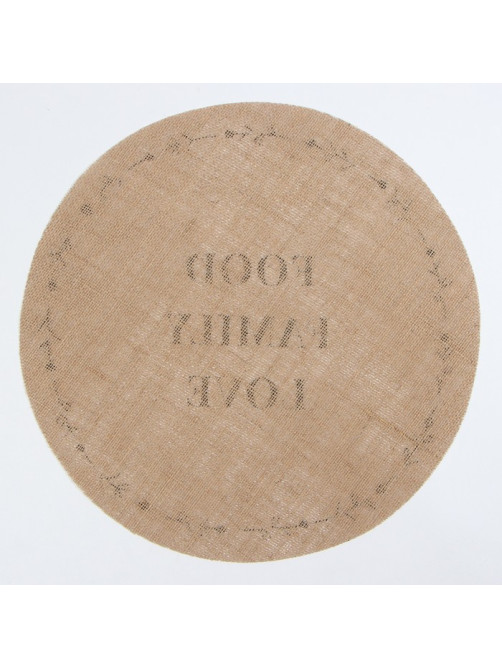 Набор салфеток «Этель» Food. Family. Love, 4 шт., d=38, джут