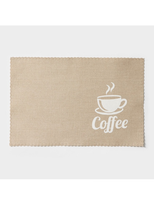 Салфетки сервировочные на стол Доляна Coffee, 4 шт., 44×29 см, бежевые
