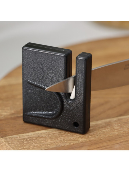 Точилка для керамических ножей Доляна, 1×5×5 см, чёрная