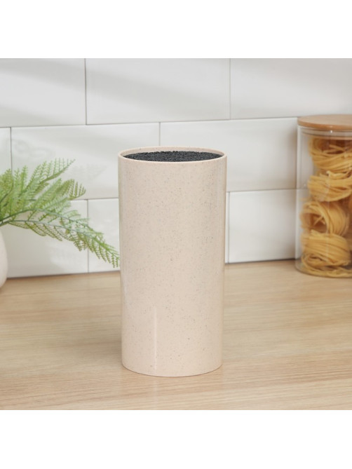 Подставка для ножей с наполнителем Доляна «Нежность», 22×11 см, бежевая