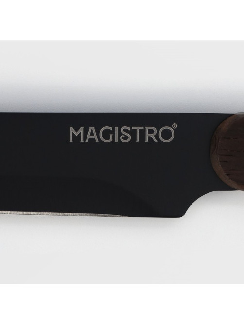 Нож универсальный кухонный Magistro Dark wood, длина лезвия 12.7 см
