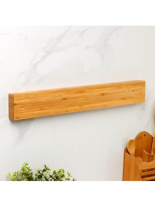 Держатель для ножей магнитный Magistro Bamboo, 43 см, бамбук