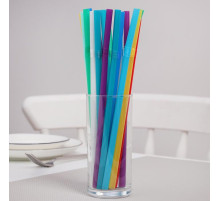 Трубочки одноразовые для напитков Доляна, 24 см, d=8 мм, с гофрой, МИКС, 100 шт.
