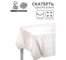 Скатерть одноразовая на стол 137×182 см, белая