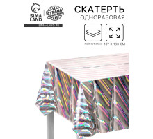 Скатерть одноразовая на стол «Голография», 137×183 см