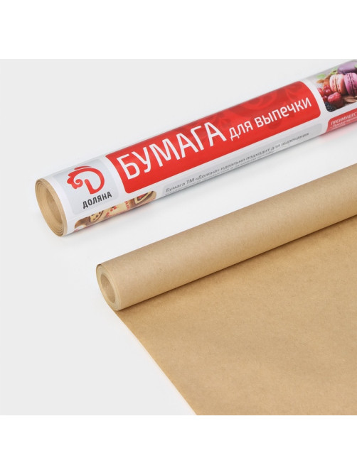Бумага для выпечки Доляна, 30 см×10 м(+/-2см), в термоусадке