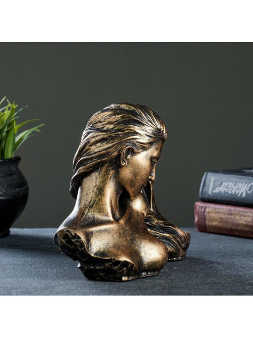 Подставка для бутылки «Девушка с волосами», под бронзу, 17×22×11 см