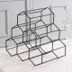 Подставка для бутылок Доляна «Соты», 28.5×27.4×21 см, чёрная