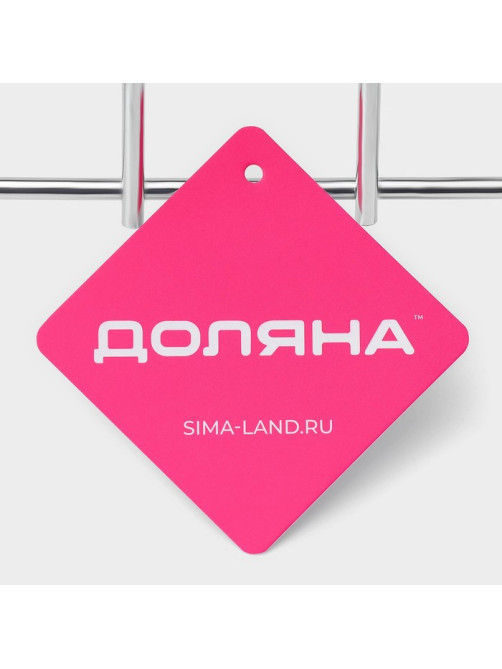 Подставка для крышек на 5 предметов Доляна, 22.5×20.5×16.5 см, хром