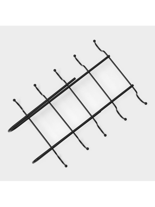 Держатель для кружек подвесной Доляна, на 10 предметов, 27.8×18.5×7.5 см, чёрный