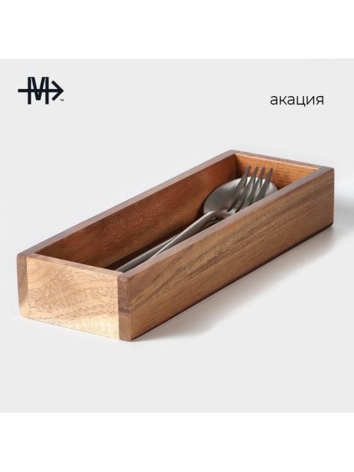 Лоток для подачи столовых приборов Magistro Tropical 25×8×4 см, акация