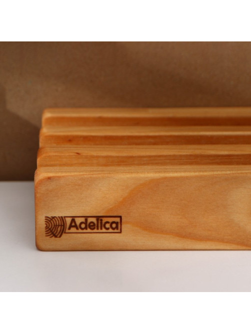 Набор деревянных разделочных досок на подставке Adelica, 3 шт.: 30×24, 22.5×18, 19×15 см, пропитаны минеральным маслом, берёза