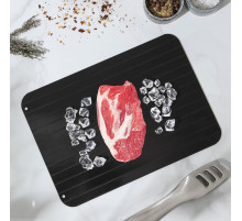 Доска разделочная Доляна, 29.5×20.5×0.2 см, для разморозки продуктов, металл, чёрная