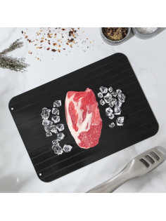 Доска разделочная Доляна, 29.5×20.5×0.2 см, для разморозки продуктов, металл, чёрная