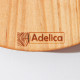Доска разделочная деревянная с металлической ручкой Adelica, d=20×1.8 см, пропитана минеральным маслом, берёза