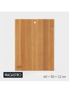Доска разделочная Magistro, 40×30×1.2 см, дерево дуб