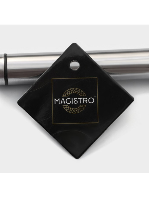 Сито-дуршлаг Magistro Arti, d=12 см, с фиксатором, нержавеющая сталь, серебристое
