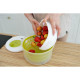Центрифуга для сушки зелени Доляна Fresh cook, 3.7 л, пластик, белая, зелёная