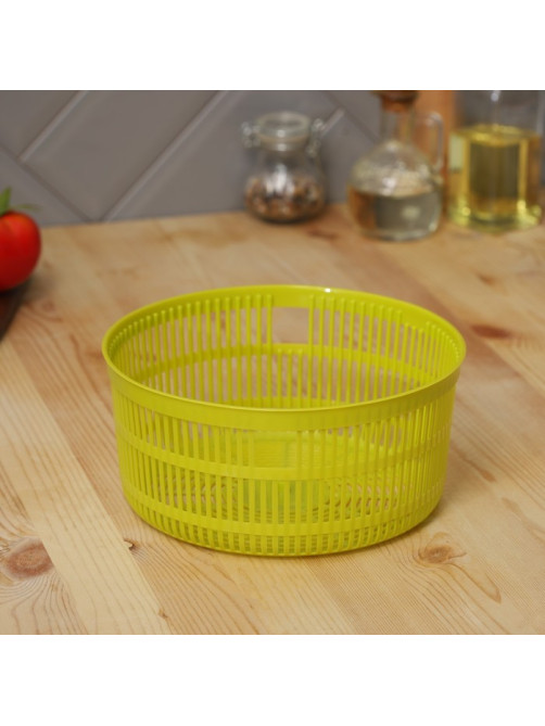 Центрифуга для сушки зелени Доляна Fresh cook, 3.7 л, пластик, белая, зелёная