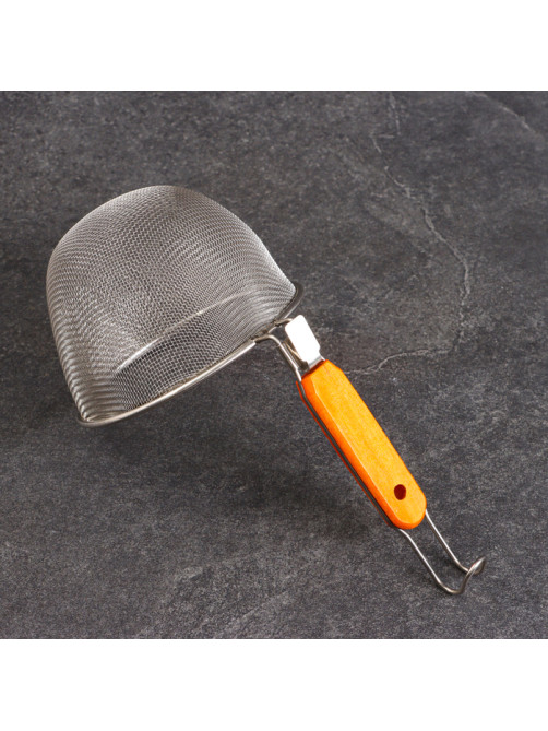 Корзинка для картошки фри Шафран, высота 25 см, деревянная ручка, металл