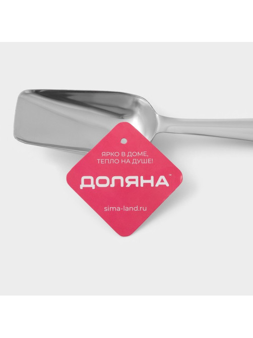 Совок для льда Доляна, h=22.5 см, нержавеющая сталь, хромированный