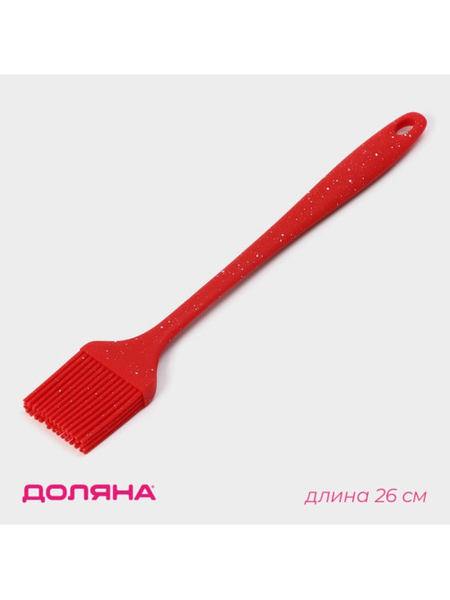 Кисть Доляна «Гранат», силикон, 25×4 см, красная