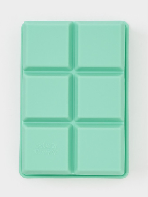 Форма для льда и заготовок Доляна «Кубик», силикон, 16×11×4.8 см, 6 ячеек (4.6×4.6 см), бирюзовая