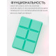 Форма для льда и заготовок Доляна «Кубик», силикон, 16×11×4.8 см, 6 ячеек (4.6×4.6 см), бирюзовая