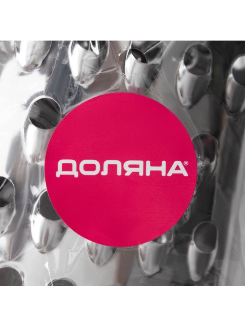 Тёрка овальная Доляна «Профи», 15.5×8×4 см, прорезиненная, ручки тёмно-серая